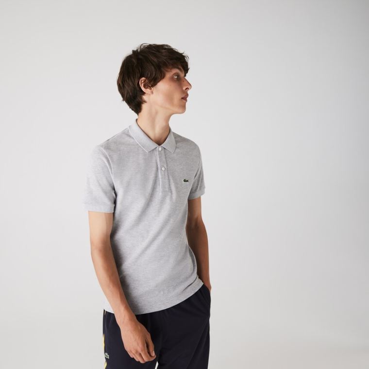 Lacoste Slim Fit Polo in Petit Piqué Šedé | pt4zyBkP