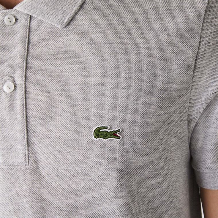 Lacoste Slim Fit Polo in Petit Piqué Šedé | pt4zyBkP