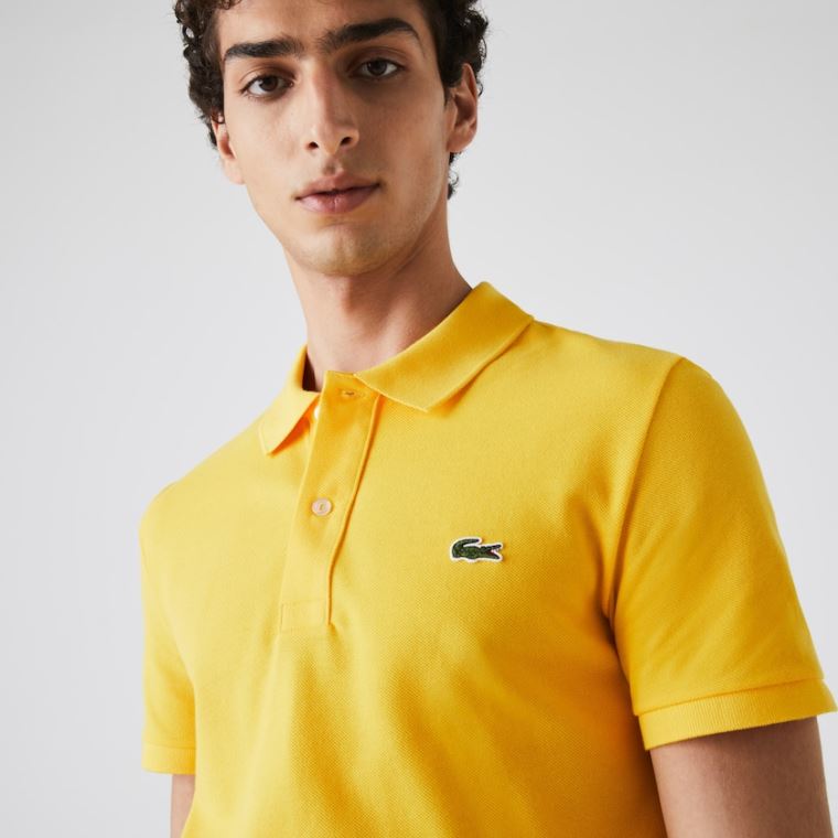 Lacoste Slim Fit Polo in Petit Piqué Žluté | UhLn9esc