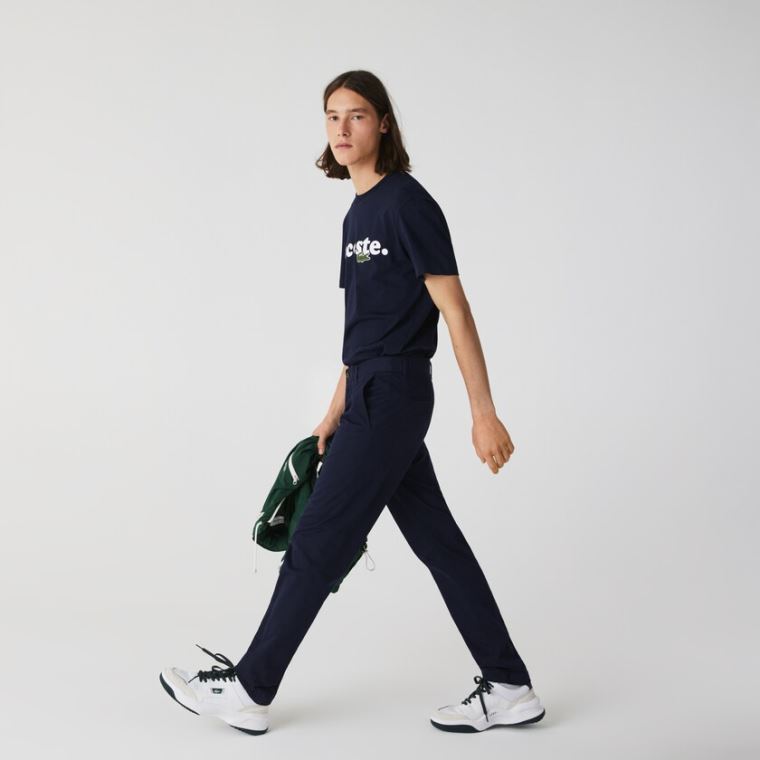 Lacoste Slim Fit Stretch Gabardine Chino Pants Tmavě Blankyt Blankyt | 0tziwwvn