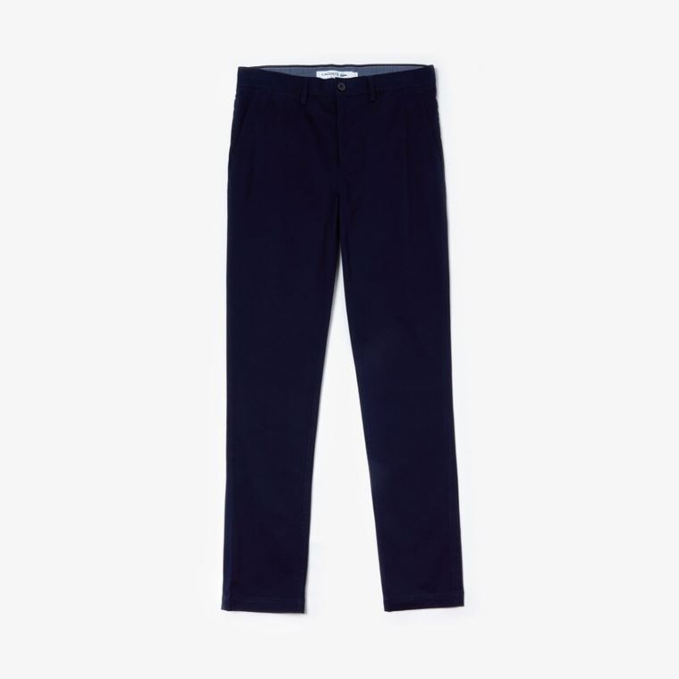 Lacoste Slim Fit Stretch Gabardine Chino Pants Tmavě Blankyt Blankyt | 0tziwwvn