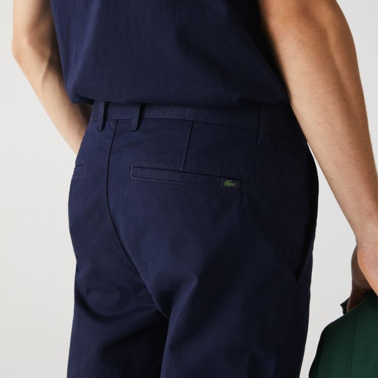 Lacoste Slim Fit Stretch Gabardine Chino Pants Tmavě Blankyt Blankyt | 0tziwwvn