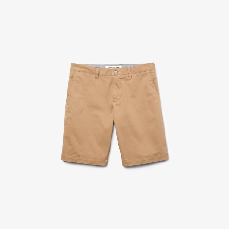 Lacoste Slim Fit Stretch Gabardine Shorts Béžový | fupYs6FX