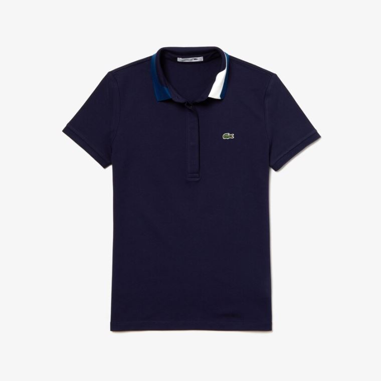 Lacoste Slim Fit Stretch Piqué Polo Shirt Tmavě Blankyt Blankyt | Jm72ZSpv