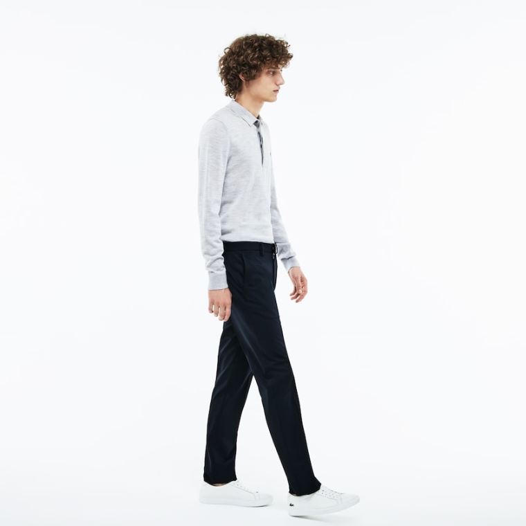 Lacoste Slim Fit Stretch Twill Chino Pants Tmavě Blankyt Blankyt | DsC0ZEVY