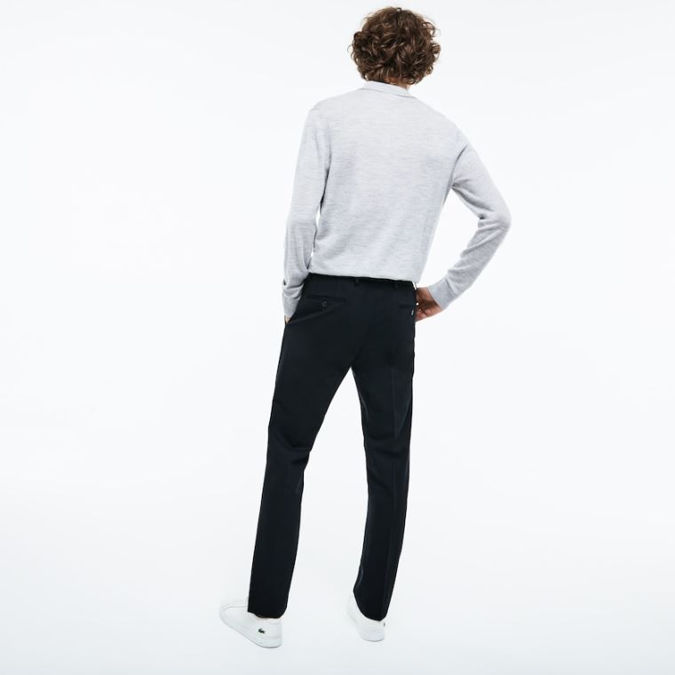 Lacoste Slim Fit Stretch Twill Chino Pants Tmavě Blankyt Blankyt | DsC0ZEVY