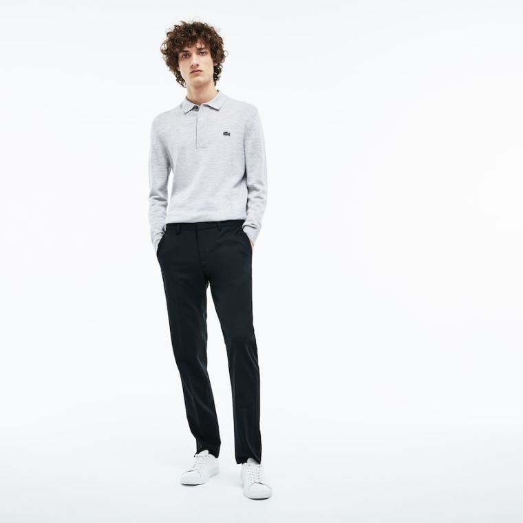 Lacoste Slim Fit Stretch Twill Chino Pants Tmavě Blankyt Blankyt | DsC0ZEVY