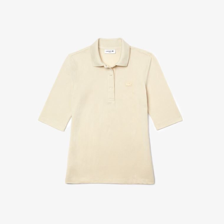 Lacoste Slim Fit Supple Bavlněné Polo Béžový | 6ojR9RPC