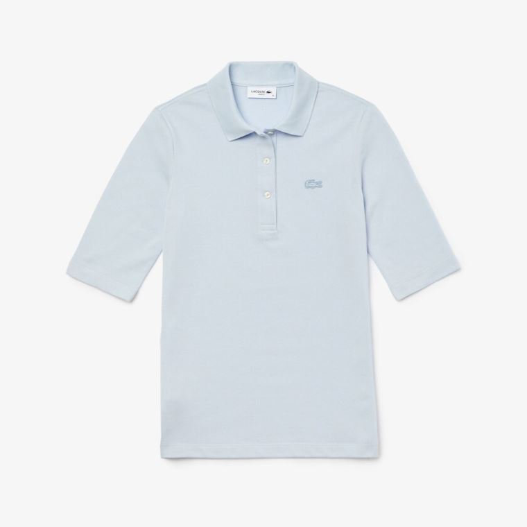 Lacoste Slim Fit Supple Bavlněné Polo Světle Blankyt | LGv93rVi