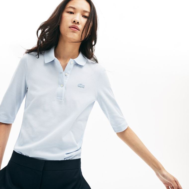 Lacoste Slim Fit Supple Bavlněné Polo Světle Blankyt | LGv93rVi