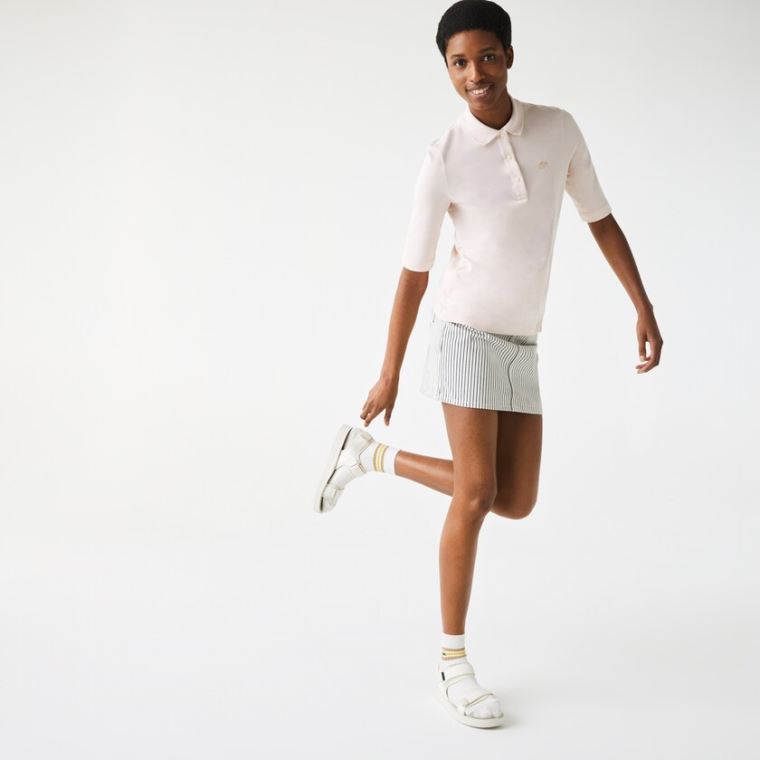 Lacoste Slim Fit Supple Bavlněné Polo Světle Růžové | SdyFFI3I