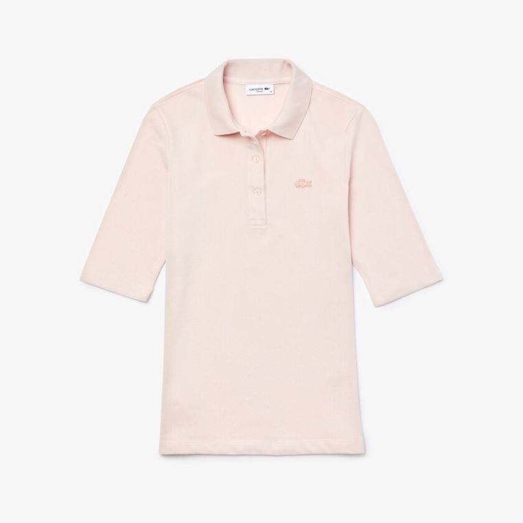 Lacoste Slim Fit Supple Bavlněné Polo Světle Růžové | SdyFFI3I