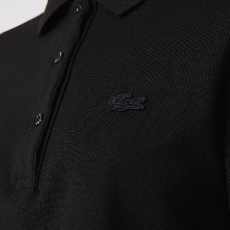 Lacoste Slim Fit Supple Bavlněné Polo Černé | Lrlva4m0