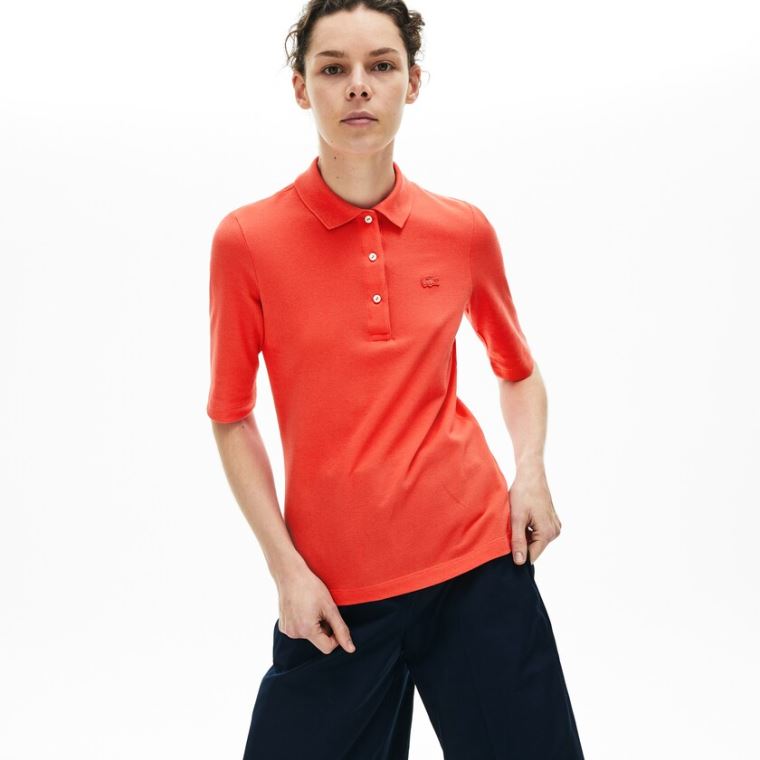 Lacoste Slim Fit Supple Bavlněné Polo Červené | fY4iSwPf