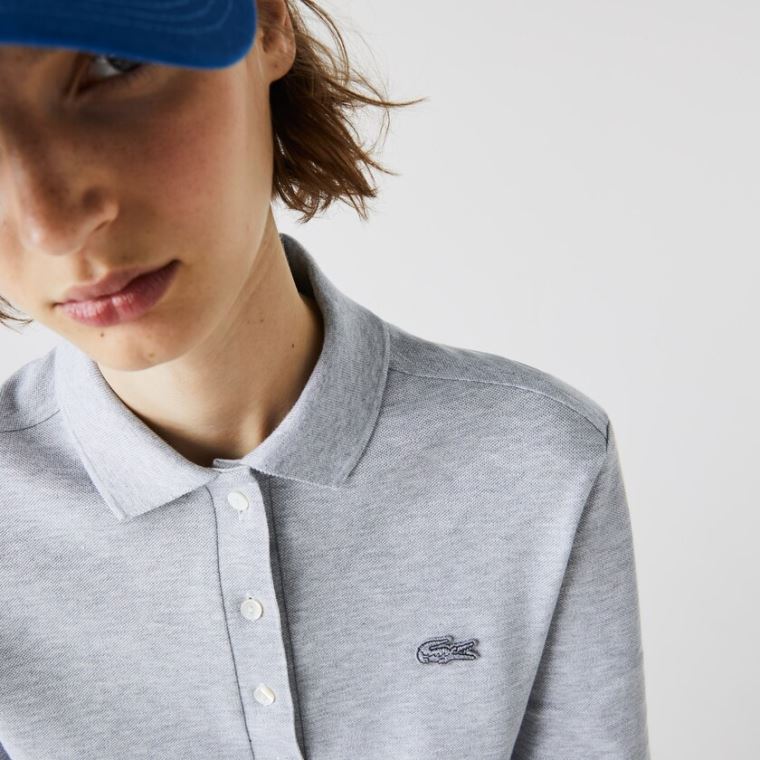 Lacoste Slim Stretch Piqué Polo Shirt Šedé | lwvsVaNw