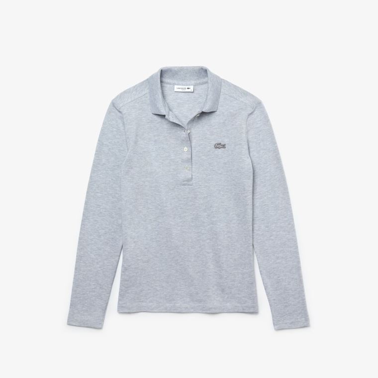 Lacoste Slim Stretch Piqué Polo Shirt Šedé | lwvsVaNw