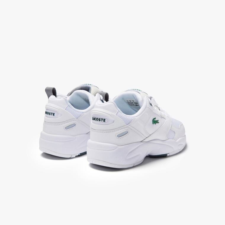 Lacoste Storm 96 LO Textilní and Læder Sneakers Bílé | SeGn5wIr