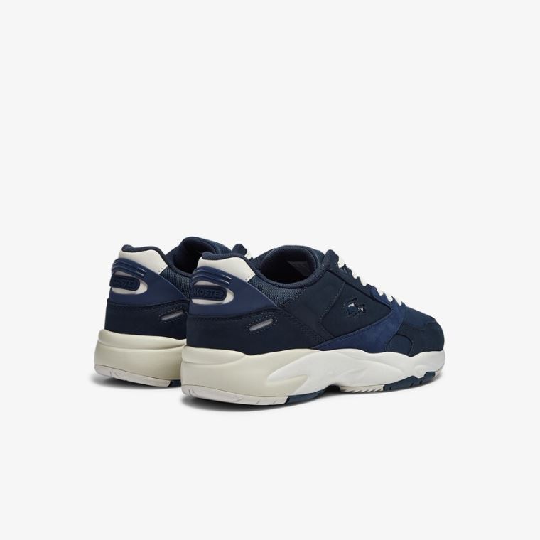 Lacoste Storm 96 Lo Nubuck Læder Sneakers Tmavě Blankyt | G3zrdHpX