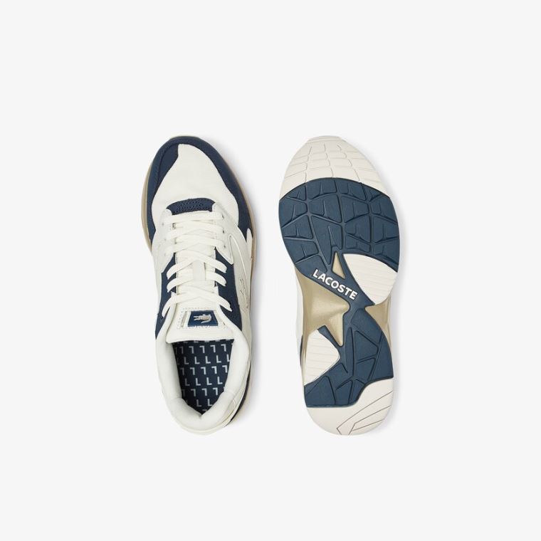 Lacoste Storm 96 Lo Nubuck Læder Sneakers Bílé Tmavě Blankyt | anBUkKlZ