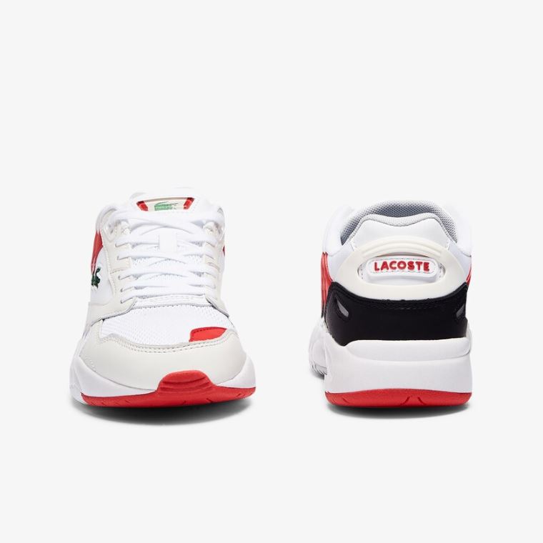 Lacoste Storm 96 Lo Syntetická and Læder Sneakers Bílé Červené | 59aZnD0z