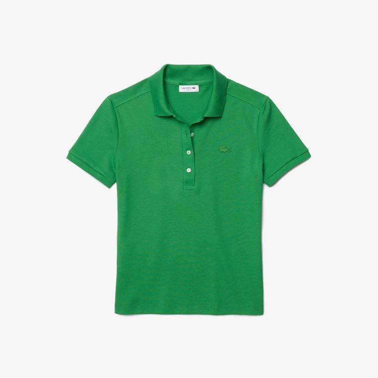 Lacoste Stretch Bavlněné Piqué Polo Shirt Zelene | Baa5GaK2