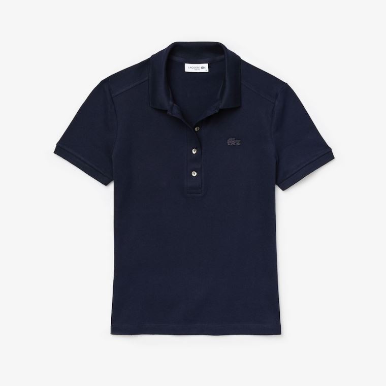 Lacoste Stretch Bavlněné Piqué Polo Shirt Tmavě Blankyt Blankyt | Orl5ddVn