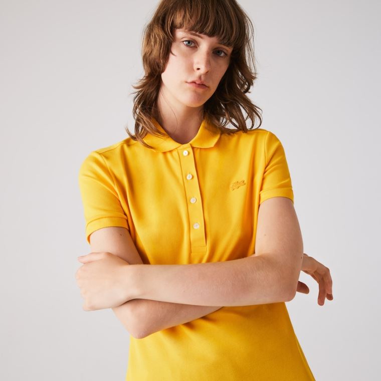 Lacoste Stretch Bavlněné Piqué Polo Shirt Žluté | WxedcvxP