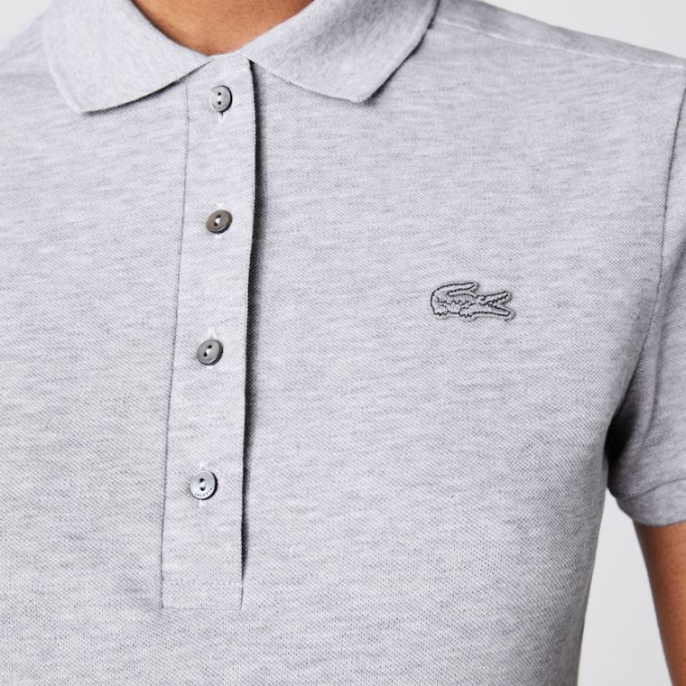 Lacoste Stretch Bavlněné Piqué Polo Shirt Šedé | ke2z1M71