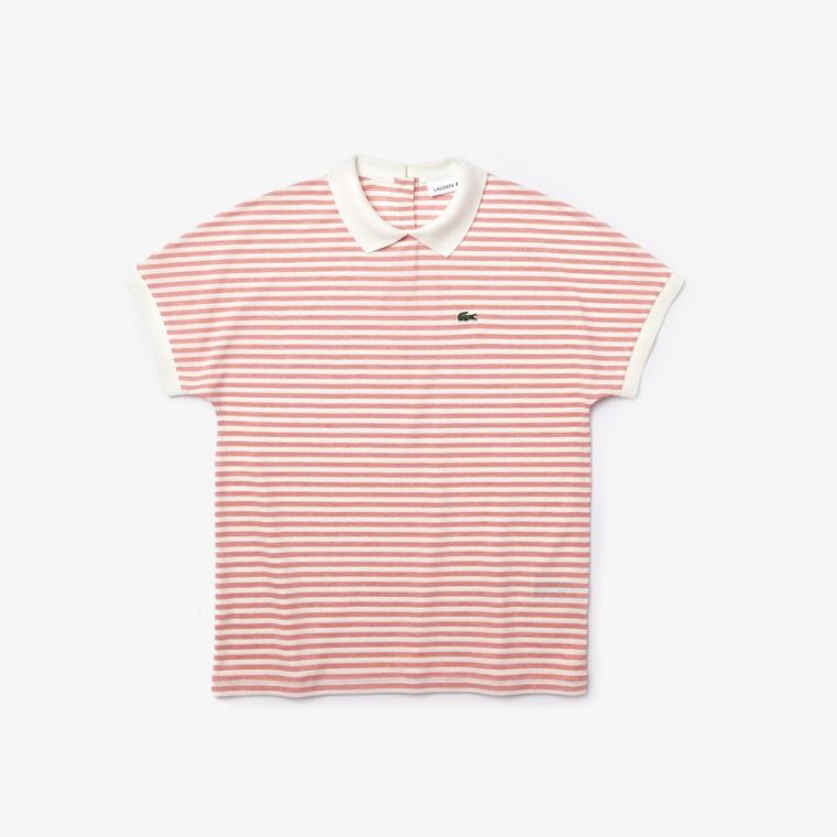 Lacoste Striped Polo Červené Bílé | lfJzlAJQ