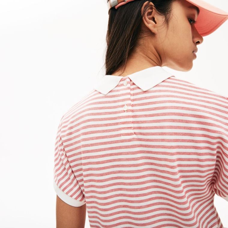 Lacoste Striped Polo Červené Bílé | lfJzlAJQ