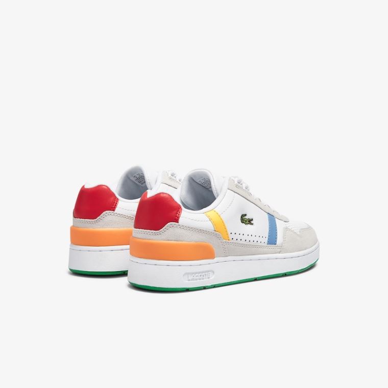 Lacoste T-Clip Læder x Polaroid Sneakers Bílé Zelene | FHwKoitW