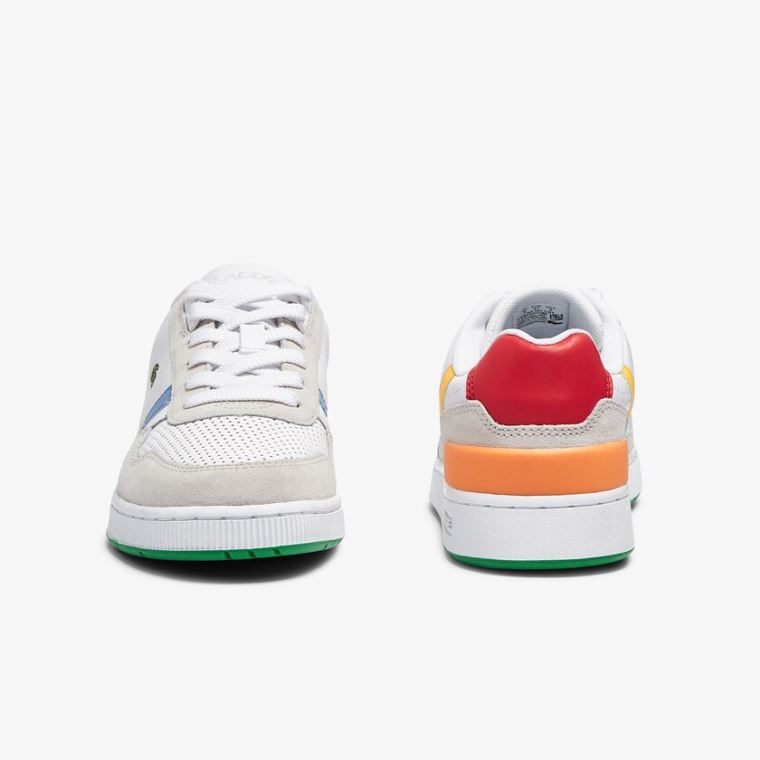 Lacoste T-Clip Læder x Polaroid Sneakers Bílé Zelene | FHwKoitW