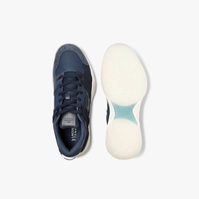 Lacoste T-Point Læder and Semišové Sneakers Tmavě Blankyt | Xnsger7d