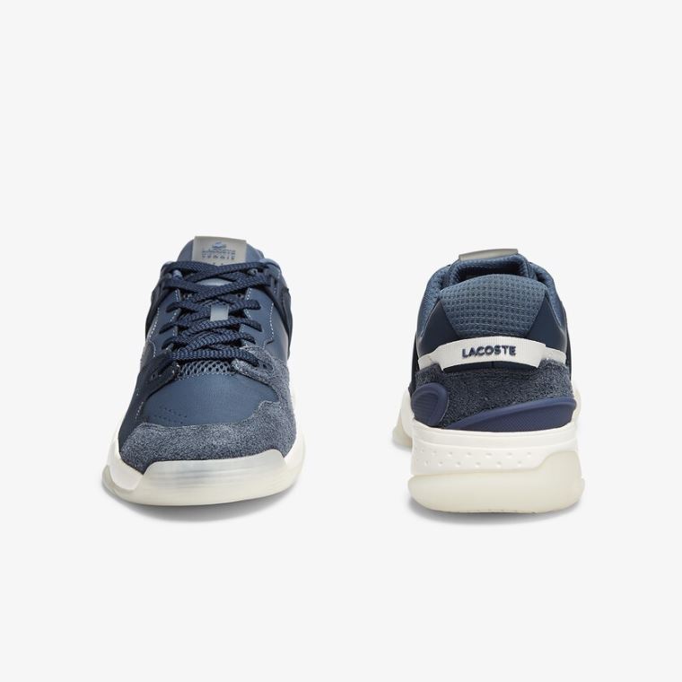 Lacoste T-Point Læder and Semišové Sneakers Tmavě Blankyt | Xnsger7d