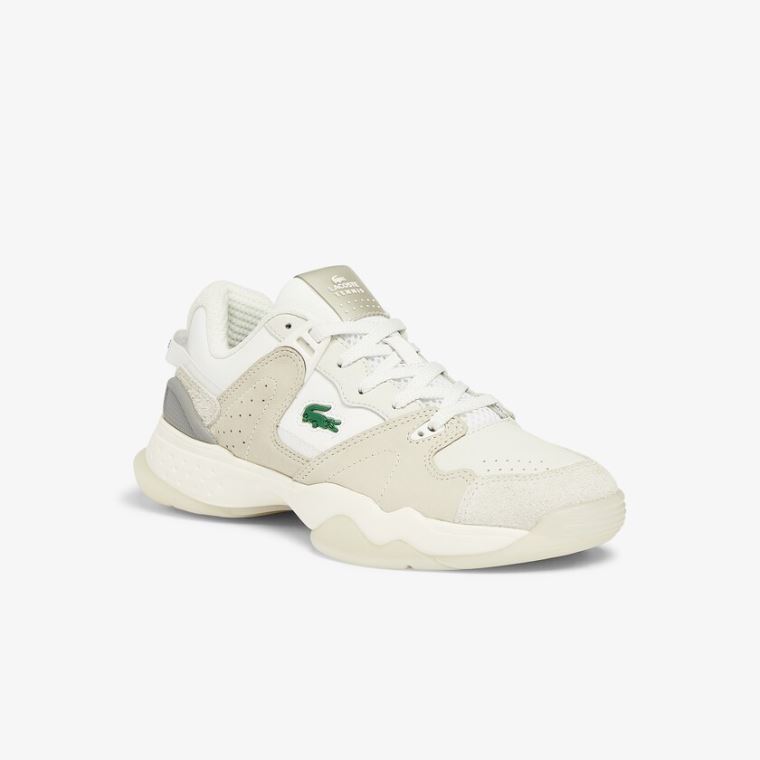 Lacoste T-Point Nubuck Læder Sneakers Béžový | wAWVWKrJ