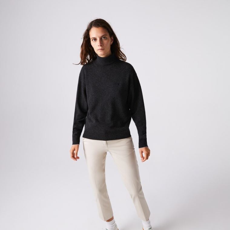 Lacoste Turtleneck Wool Svetrové Šedé | 8Def1dmo