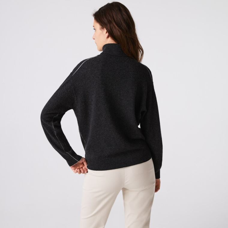 Lacoste Turtleneck Wool Svetrové Šedé | 8Def1dmo