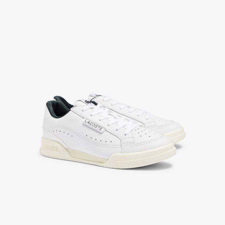 Lacoste Twin Serve Luxe Læder and Syntetická Sneakers Bílé | G1uoiscu