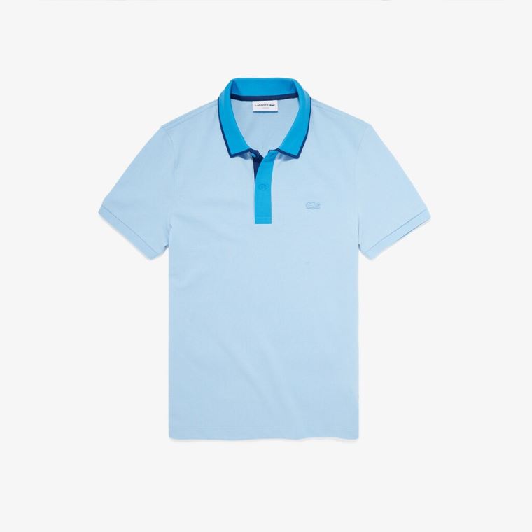 Lacoste Two-Tone Collared Polo Tyrkysové Žluté Fialové Růžové | YqZ7Ss3s