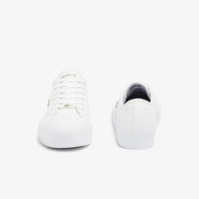 Lacoste Ziane Plus Grand Læder Sneakers Bílé Bílé | MKNSvlZg