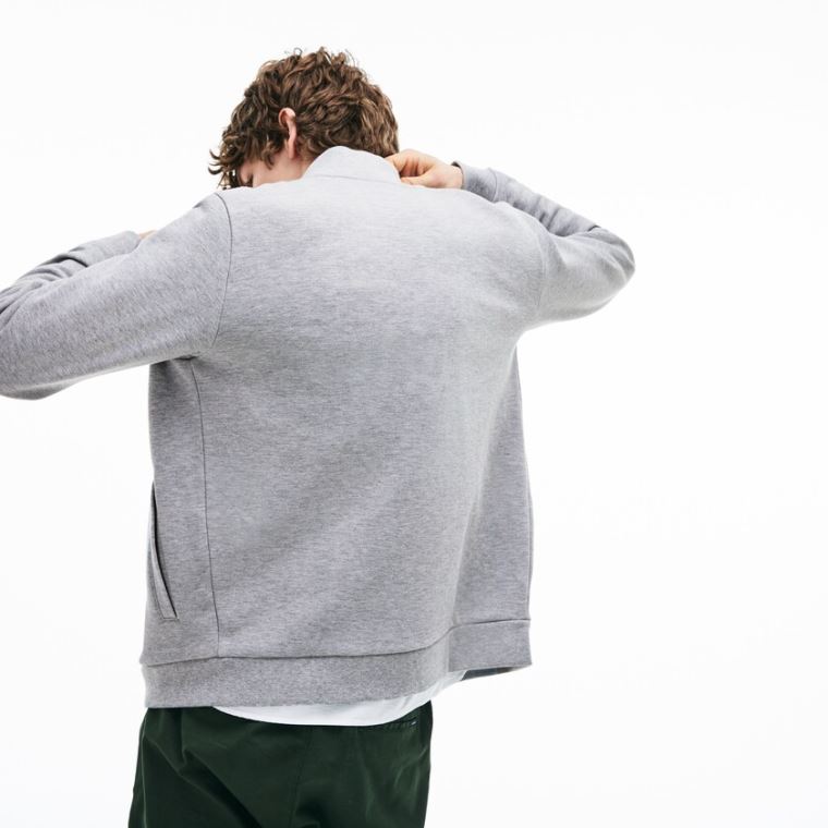 Lacoste Zip Fleece Sweatshirt Šedé | BK0kbveV