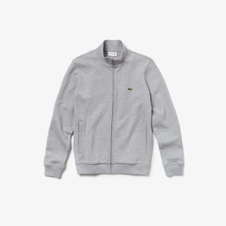 Lacoste Zip Fleece Sweatshirt Šedé | BK0kbveV