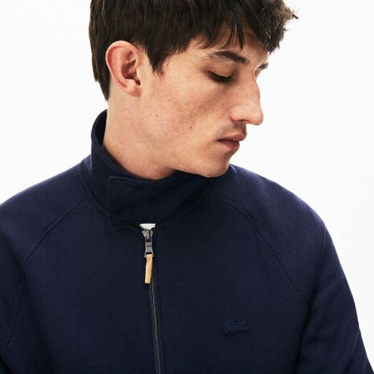 Lacoste Zippered Solid Sweatshirt Tmavě Blankyt Blankyt Hnědožlutý Zelene | gqlcTuqv