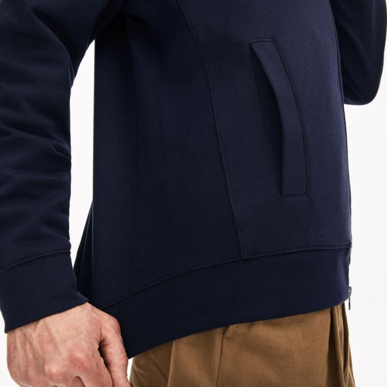 Lacoste Zippered Solid Sweatshirt Tmavě Blankyt Blankyt Hnědožlutý Zelene | gqlcTuqv