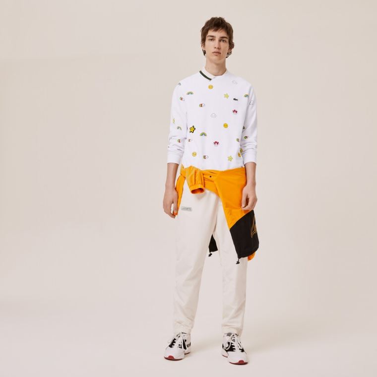 Lacoste x FriendsWithYou Design Sweatshirt Bílé | Jg6zdXPC