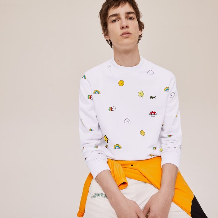 Lacoste x FriendsWithYou Design Sweatshirt Bílé | Jg6zdXPC