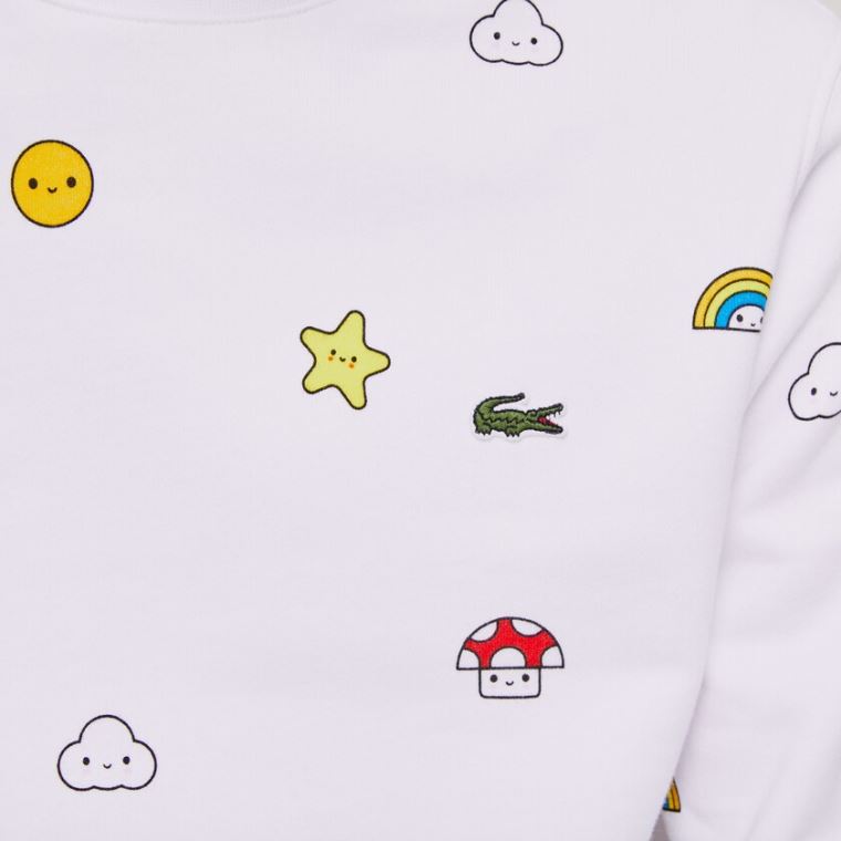 Lacoste x FriendsWithYou Design Sweatshirt Bílé | Jg6zdXPC