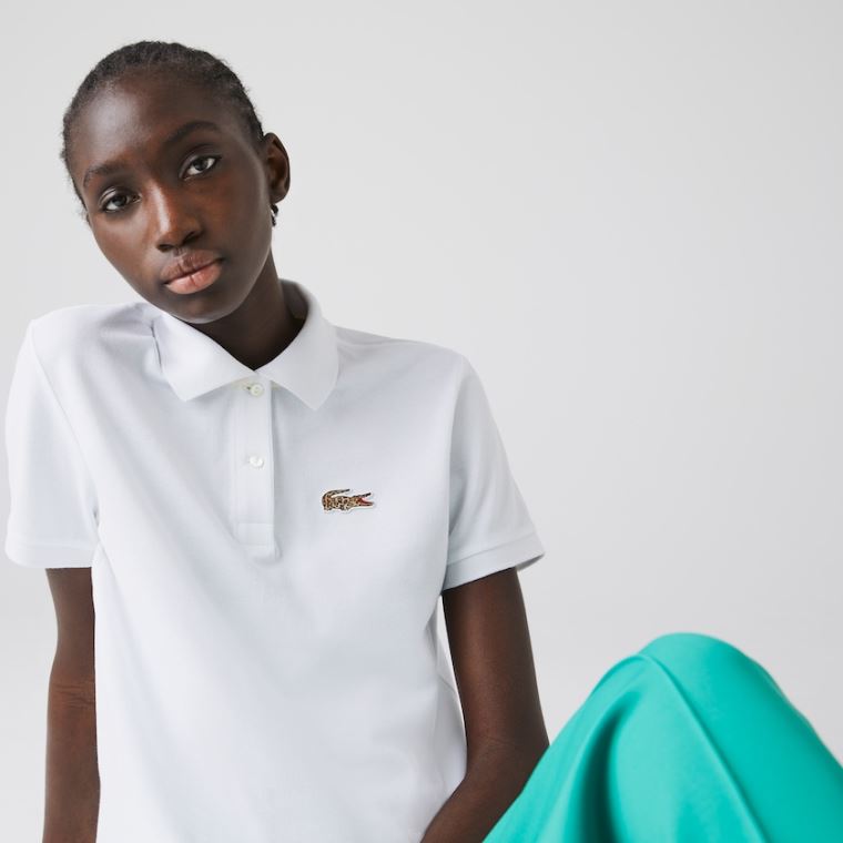 Lacoste x National Geographic Bavlněné Piqué Polo Shirt Bílé | HAtFJfF6