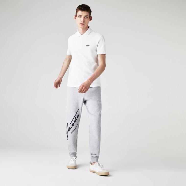 Lacoste x National Geographic Regular Fit Organic Bavlněné Polo Shirt Bílé | OfptPsil