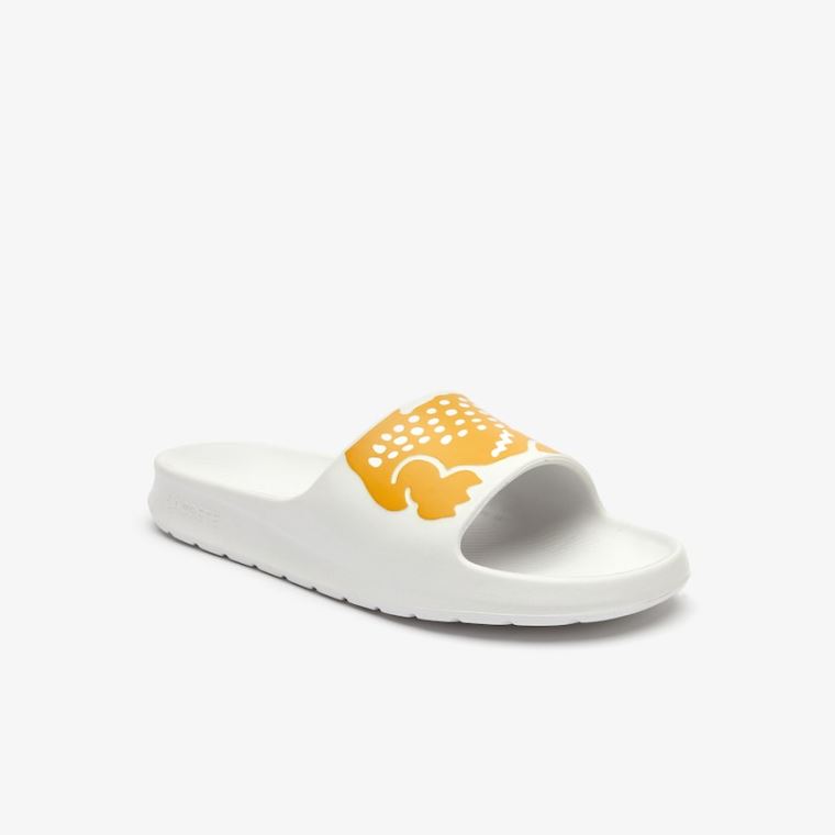 Lacoste x Ricky Regal Syntetická Crocodile Slides Bílé Žluté | CV8s5bWW